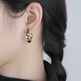 Twisted Gold Bold Hoop Earrings