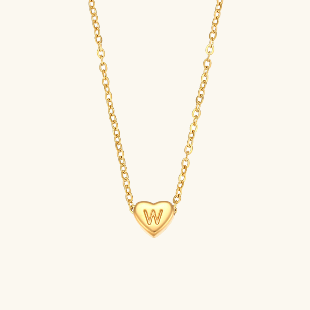 Heart Initial Pendant Necklace