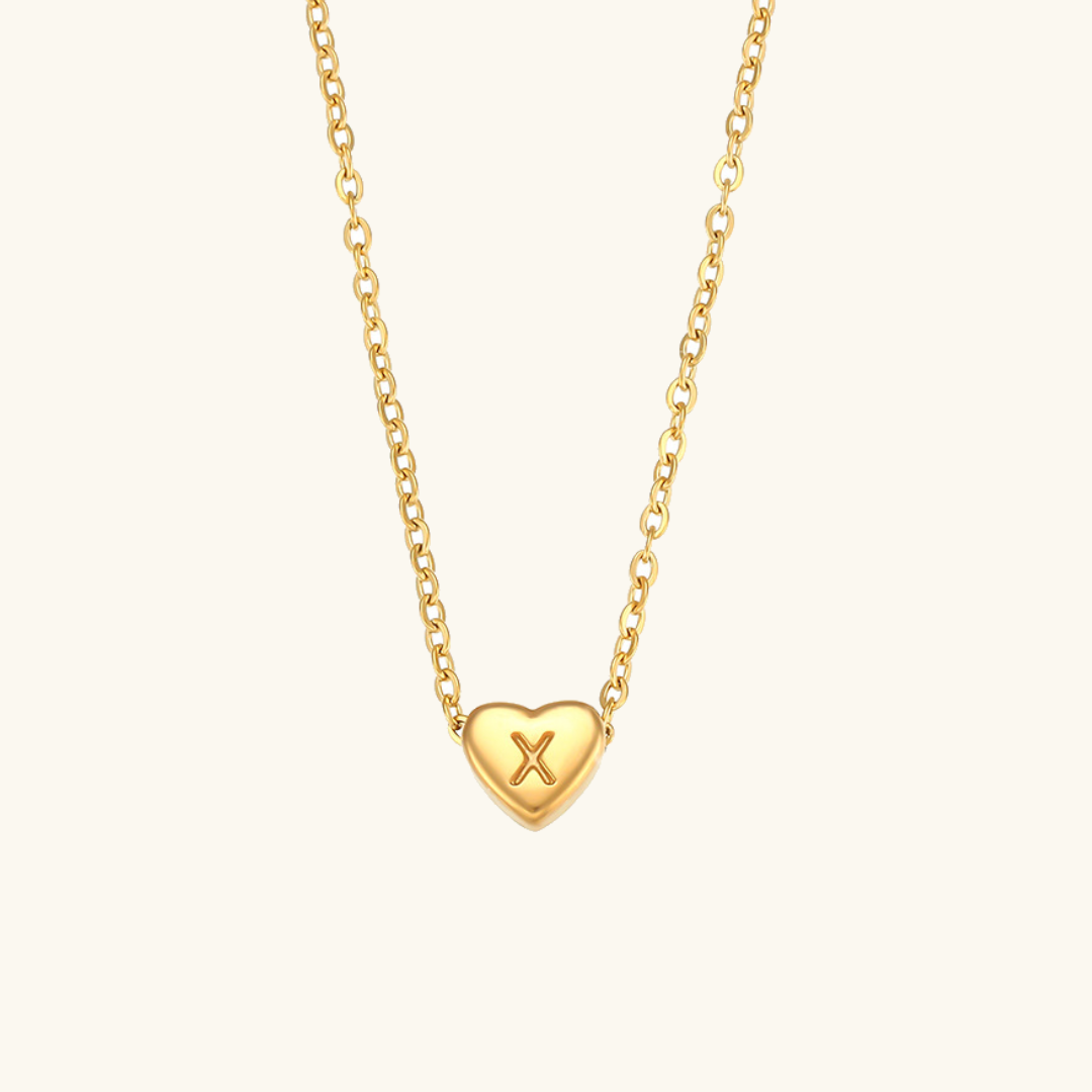 Heart Initial Pendant Necklace