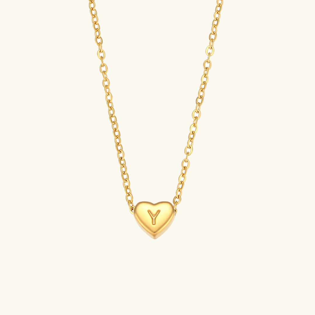 Heart Initial Pendant Necklace