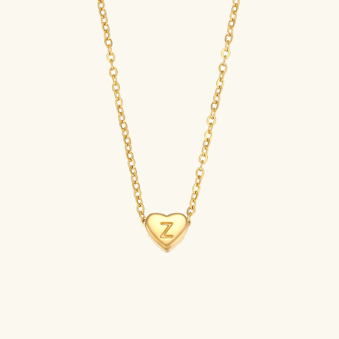 Heart Initial Pendant Necklace