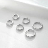 Classic Polished Hoop Earrings Set