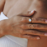 Oval Minimalist Silver Ring