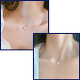 Crystal Planet and Star Pendant Necklace