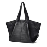 Oversized Leather Tote Bag with Soft Structure