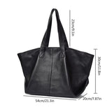 Oversized Leather Tote Bag with Soft Structure