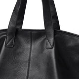 Oversized Leather Tote Bag with Soft Structure