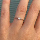 Elegant Heart-Cut Solitaire Silver Ring