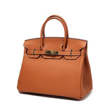 Genuine Leather Structured Tote Bag – Classic Craftsmanship with Elegant Edge
