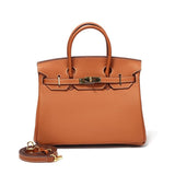 Genuine Leather Structured Tote Bag – Classic Craftsmanship with Elegant Edge
