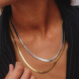 Elizabeth Herringbone Chain Necklace