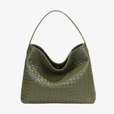 Woven Leather Hobo Bag with Slouchy Silhouette