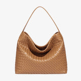 Woven Leather Hobo Bag with Slouchy Silhouette