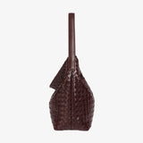 Woven Leather Hobo Bag with Slouchy Silhouette