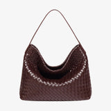 Woven Leather Hobo Bag with Slouchy Silhouette