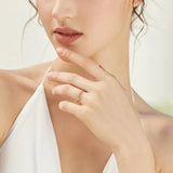 Flora Crystal Leaf Ring