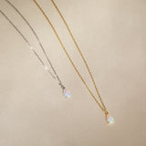 Elara Opal Drop Pendant Necklace