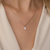 Elara Opal Drop Pendant Necklace