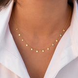 Golden Dainty Disc Chain Necklace
