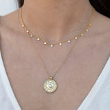 Golden Dainty Disc Chain Necklace