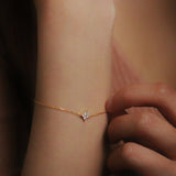 Mia Dainty Crystal Clover Bracelet