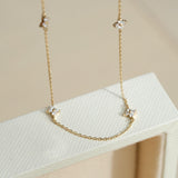 Mia Dainty Crystal Chain Necklace