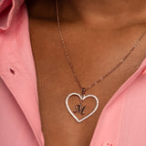 Personalized Heart Initial Pendant Necklace