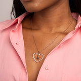 Personalized Heart Initial Pendant Necklace
