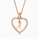 Personalized Heart Initial Pendant Necklace
