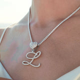 Custom Initial Heart Pendant Necklace