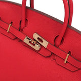 Timeless Structured Leather Satchel – Classic Elegance with Lock Detail