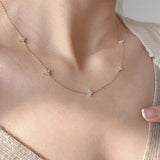 Mia Dainty Crystal Chain Necklace