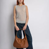 Luxe Leather Hobo Bag with Relaxed Shape – Timeless Design