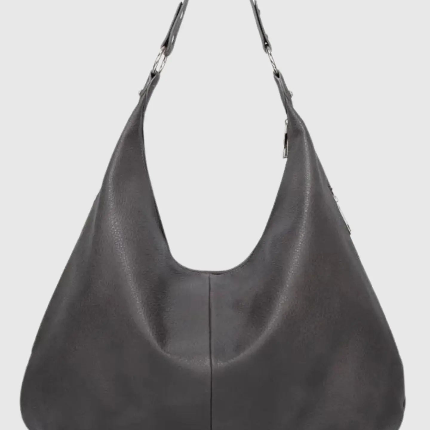 Luxe Leather Hobo Bag with Relaxed Shape – Timeless Design