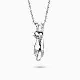 Minimalist Hanging Cat Pendant Necklace