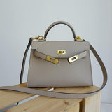 Timeless Structured Leather Bag with Elegant Handle