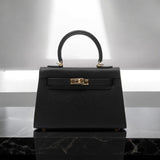 Timeless Structured Leather Bag with Elegant Handle