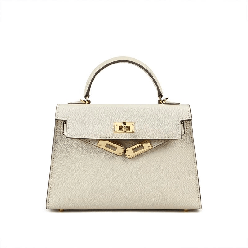 Timeless Structured Leather Bag with Elegant Handle