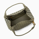 Monaco Woven Tote Bag with Braided Handle and Gold Accent – Luxury Designer Handbag