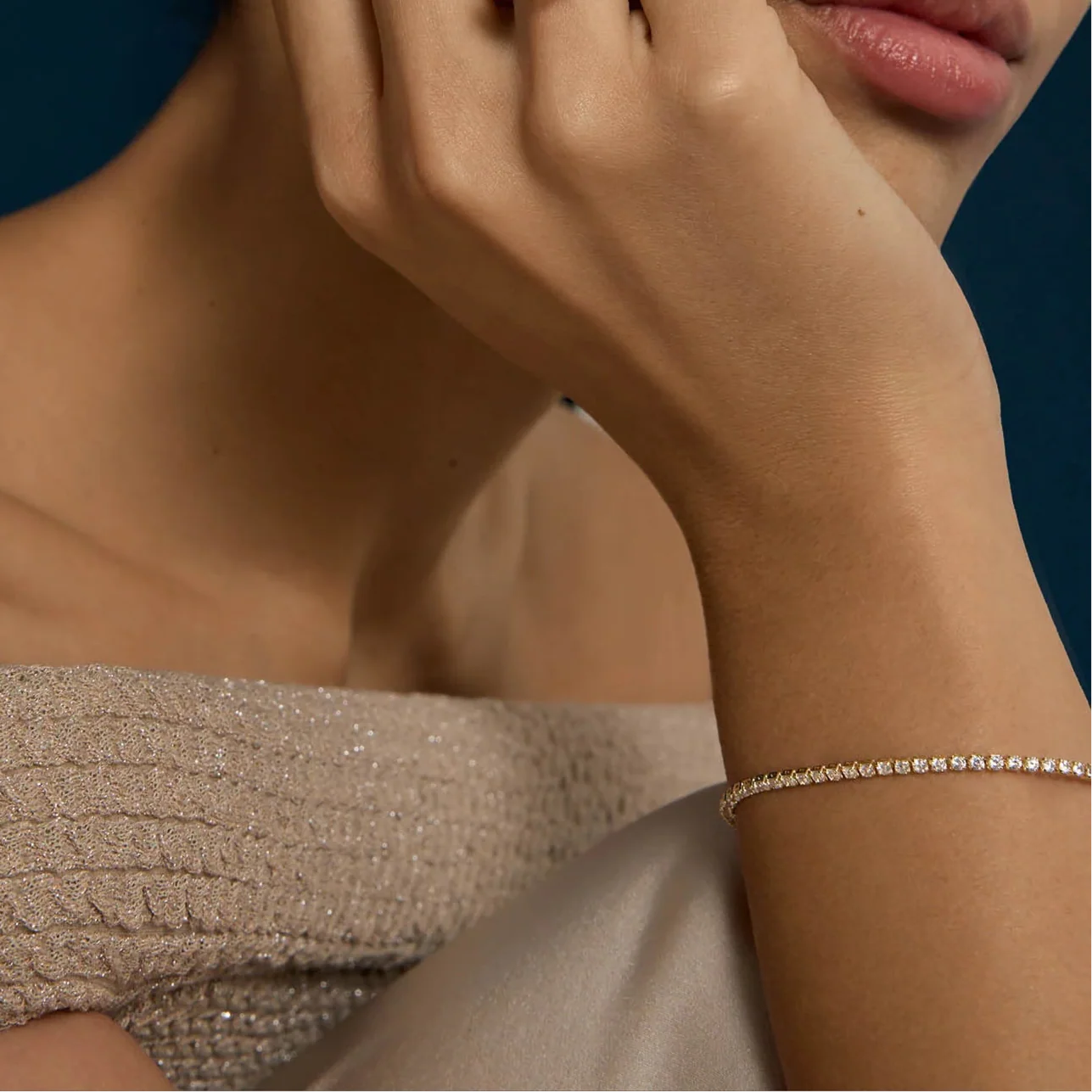 Lillian Gold Tennis Bracelet