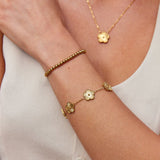 Rowena Gold Clover Charm Bracelet