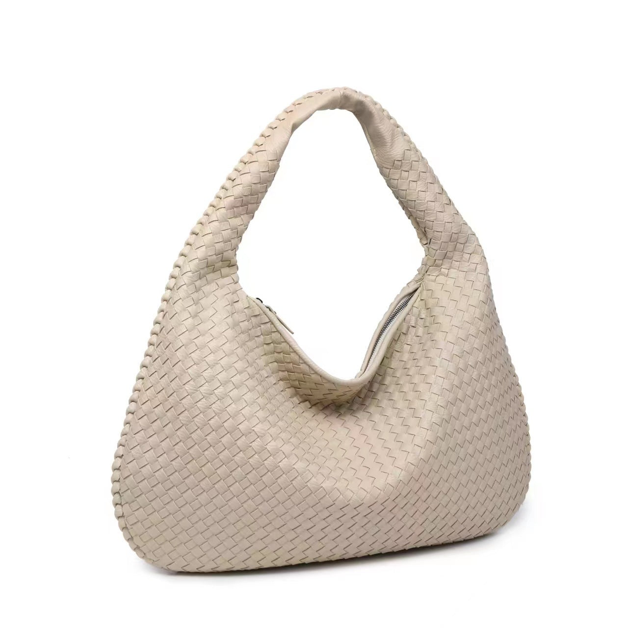 Soft Woven Shoulder Bag – Minimalist Hobo Design with Timeless Appeal