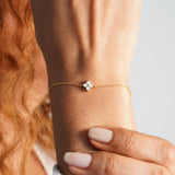 Mia Dainty Crystal Clover Bracelet