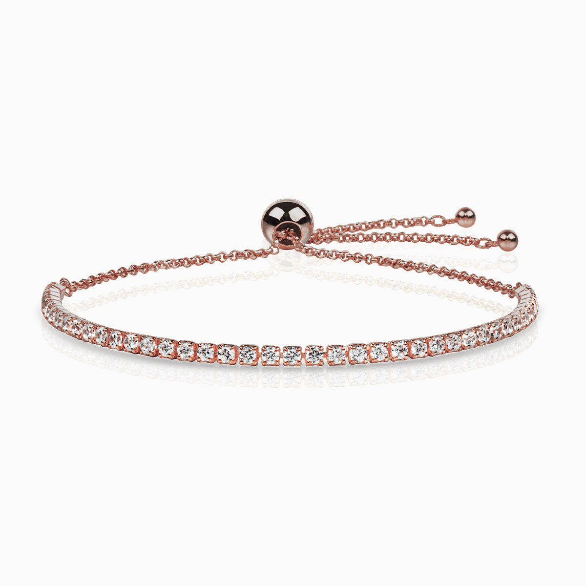 Elegant Adjustable Silver Tennis Bracelet