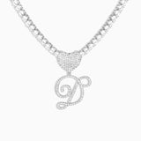 Custom Initial Heart Pendant Necklace