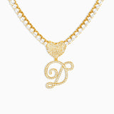 Custom Initial Heart Pendant Necklace