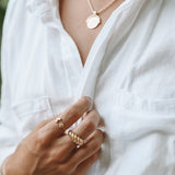 Ocean Breeze Adjustable Shell & Wave Ring