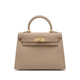 Cindy Leather Top Handle Satchel Bag – Classic Flap Crossbody Handbag for Women