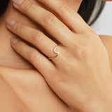 Ocean Wave Gold Adjustable Ring