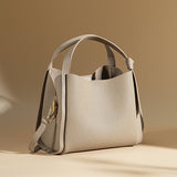 Sculpted Leather Bucket Bag – Sleek Minimalism